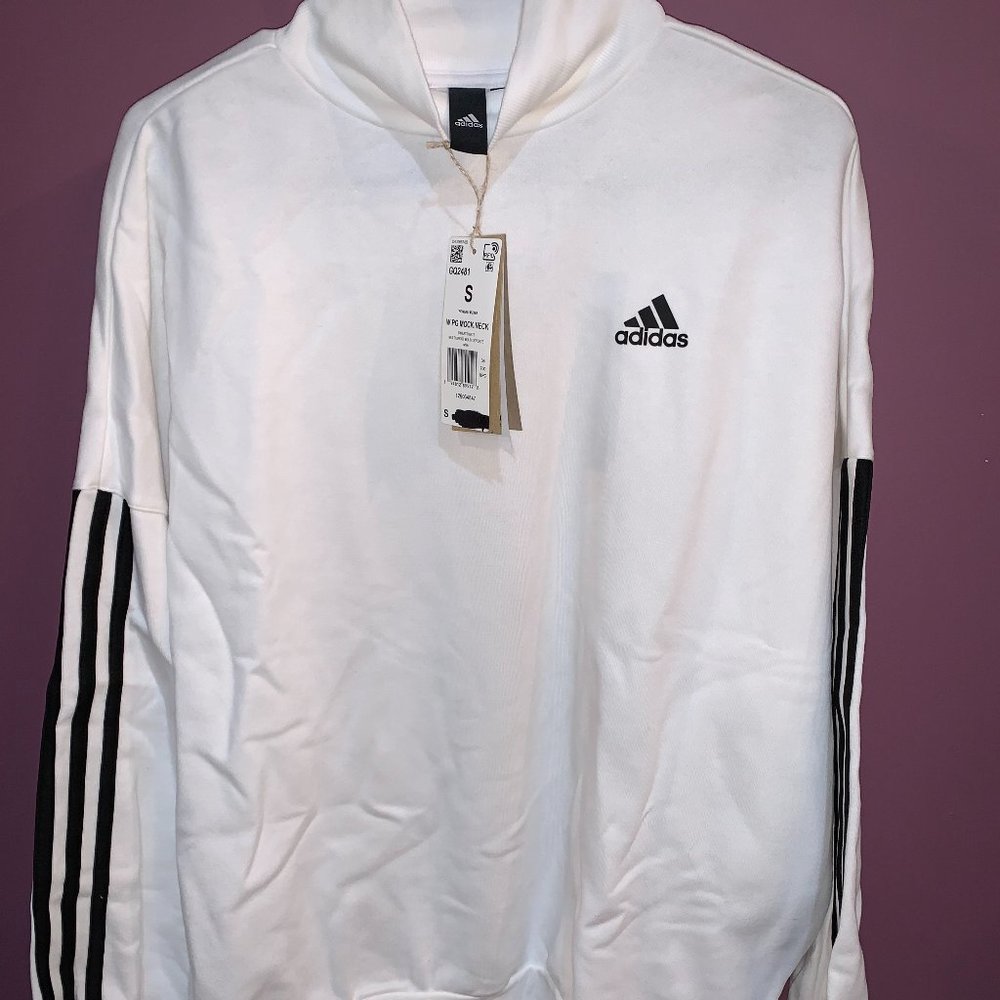 Women's Adidas Small White Crew Neck